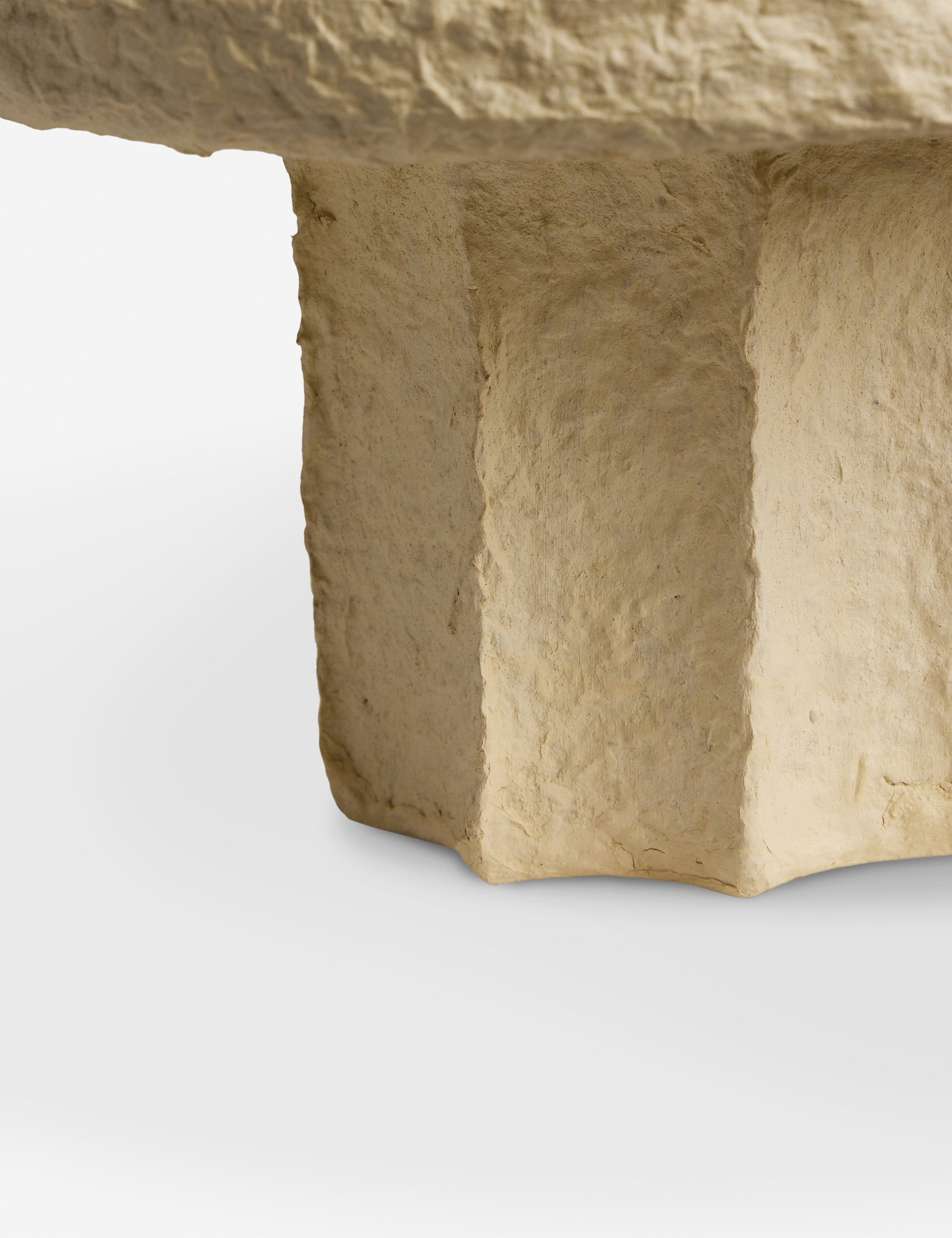 Classic Fluted Paper Mache Pedestal (Set of 2) - Natural - Image 7