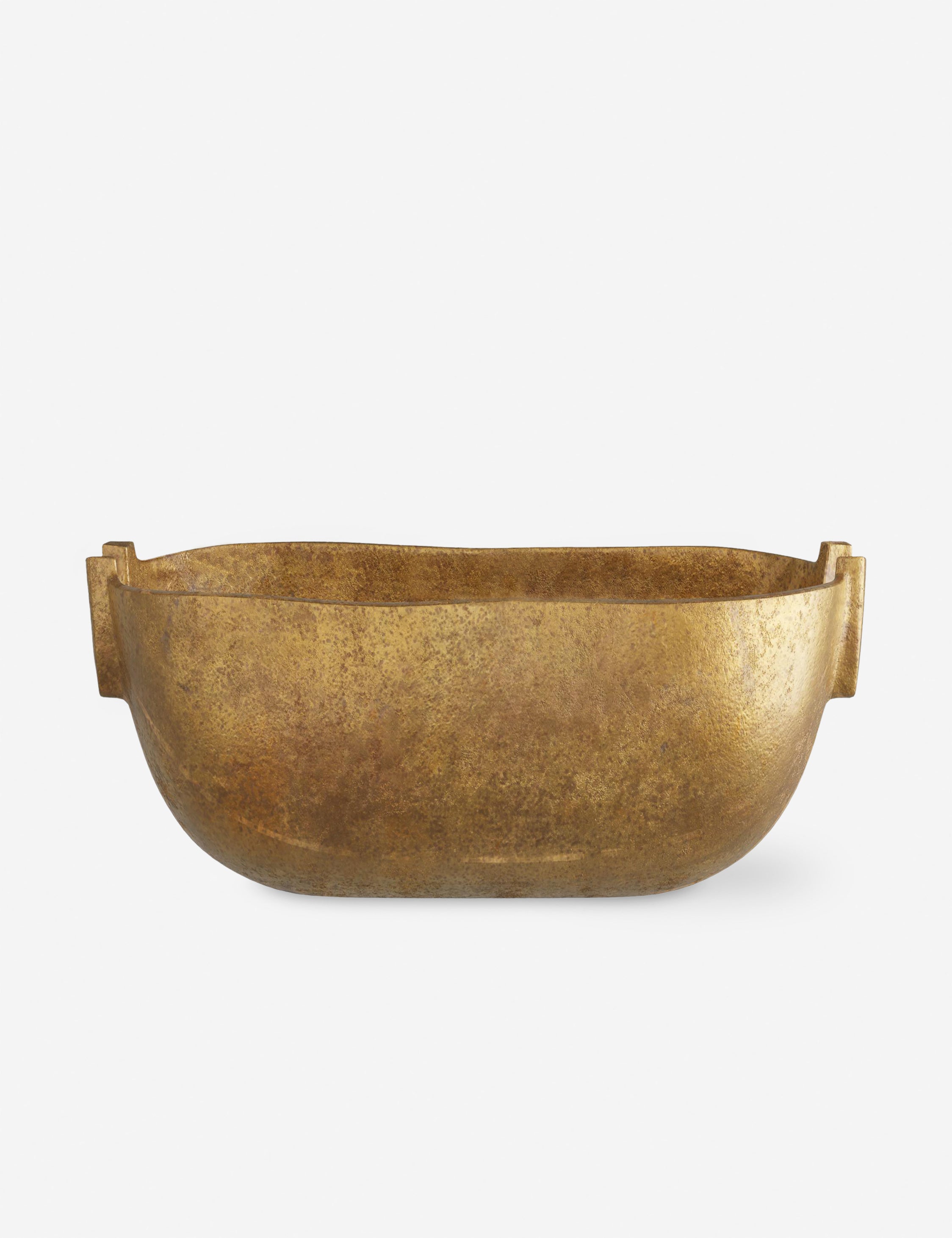 Organic Modern Carved Centerpiece - Gold