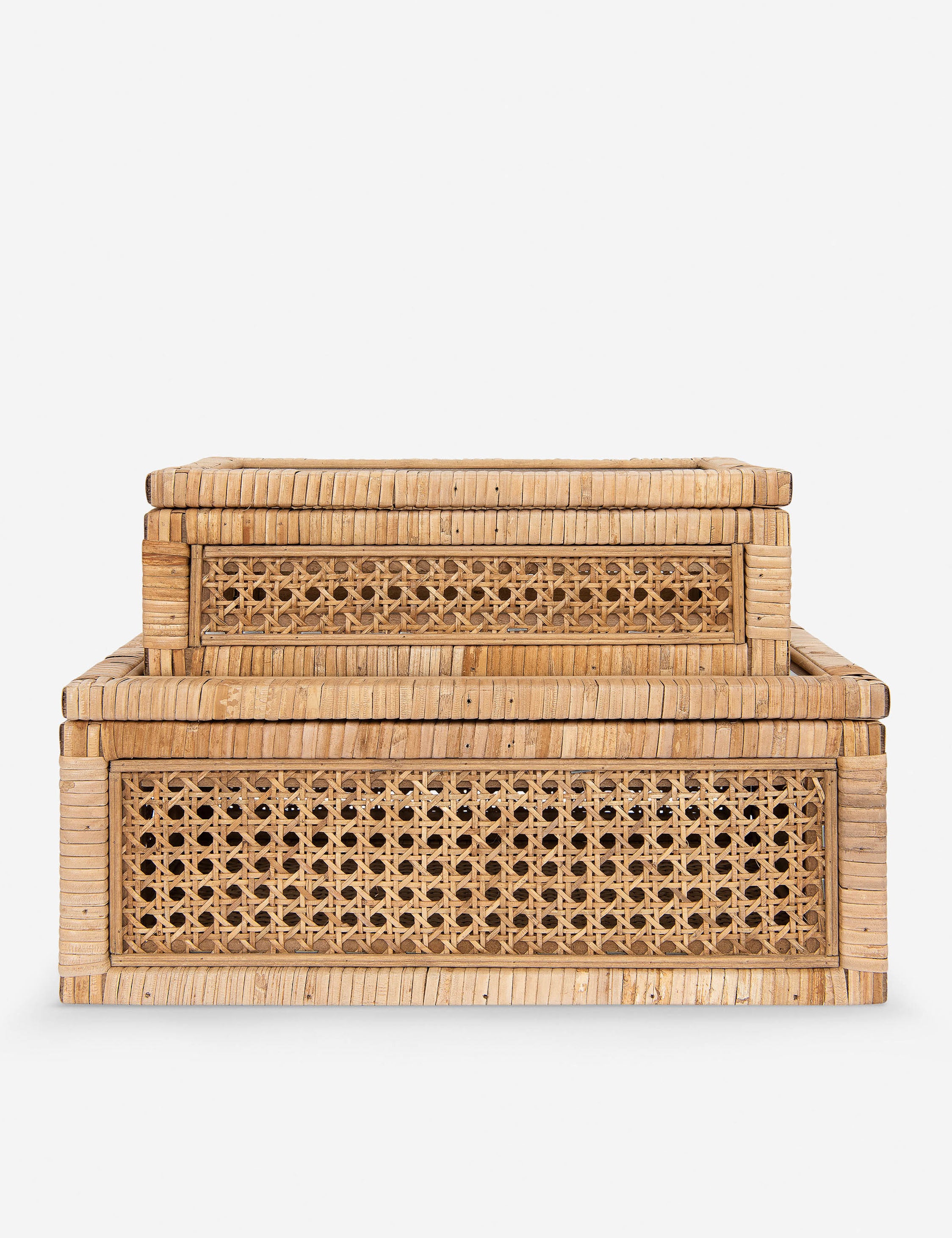 Organic Glass Wood Box (Set of 2) - Natural - Image 2