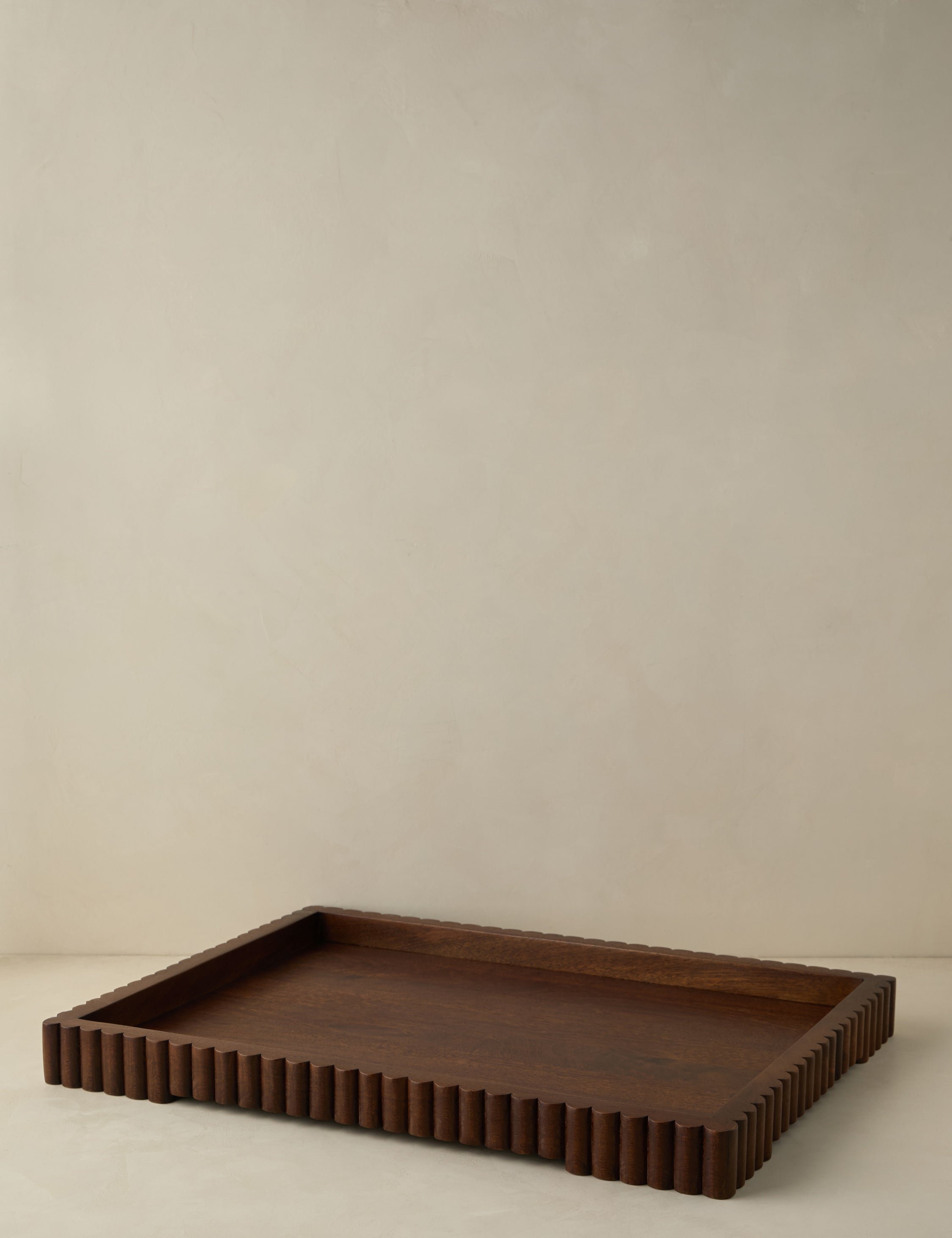 Organic Fluted Natural Tray - Brown - Image 4