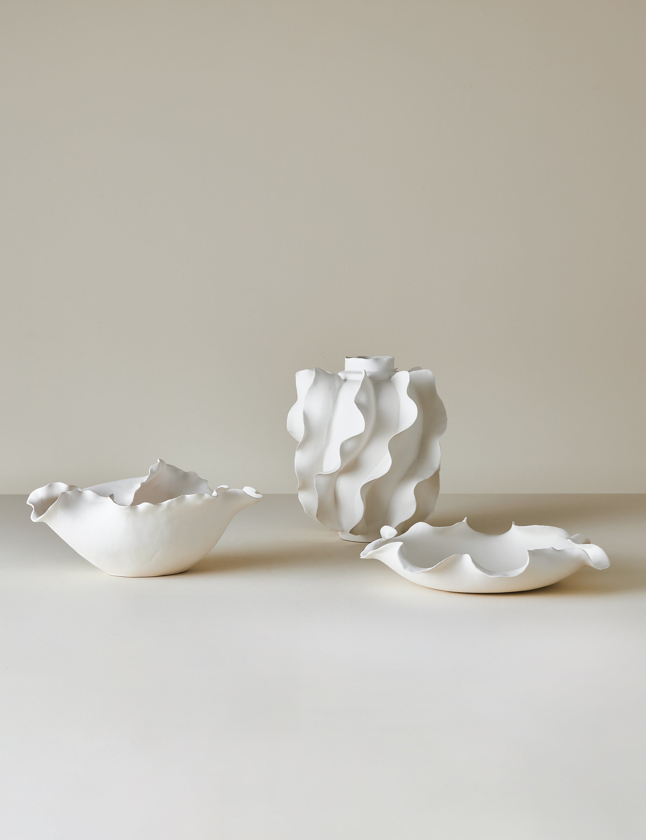Decorative Matte White Catchall - White - Image 2