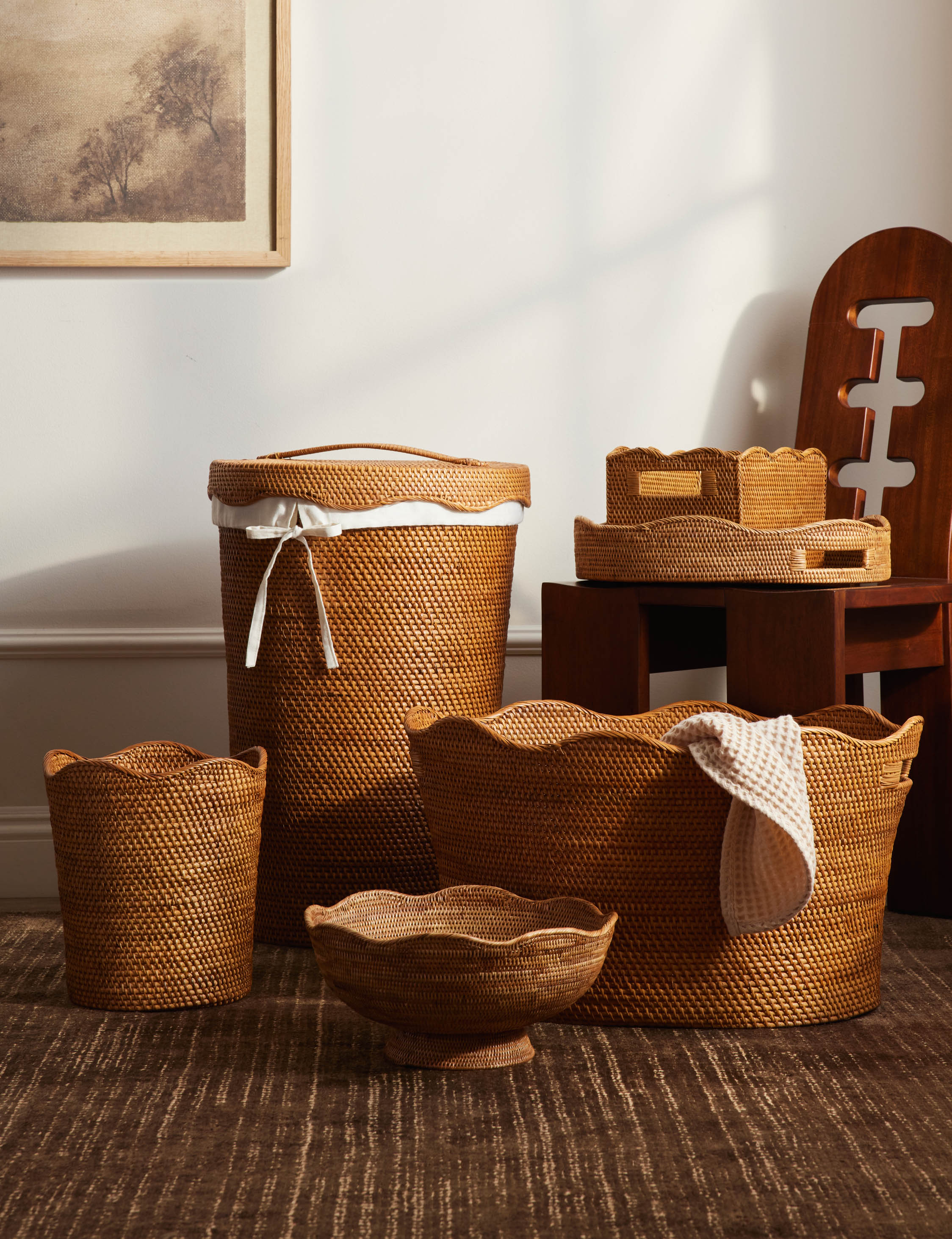 Organic Rattan Tray - Natural - Image 6