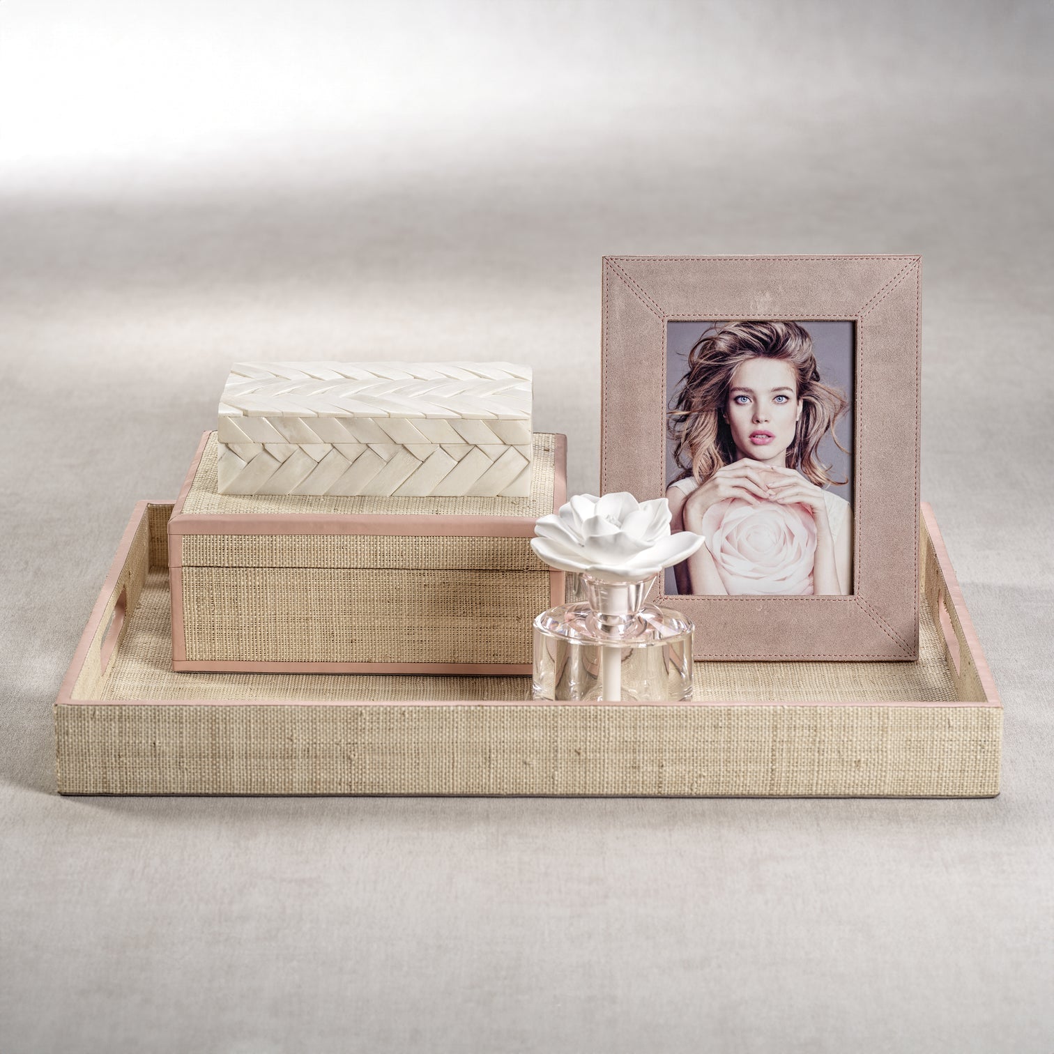 Amalfi Blush Suede Photo Frame - Image 3