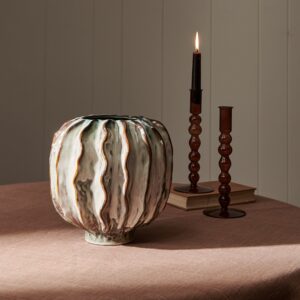 Lavington Vase, Round - Blue