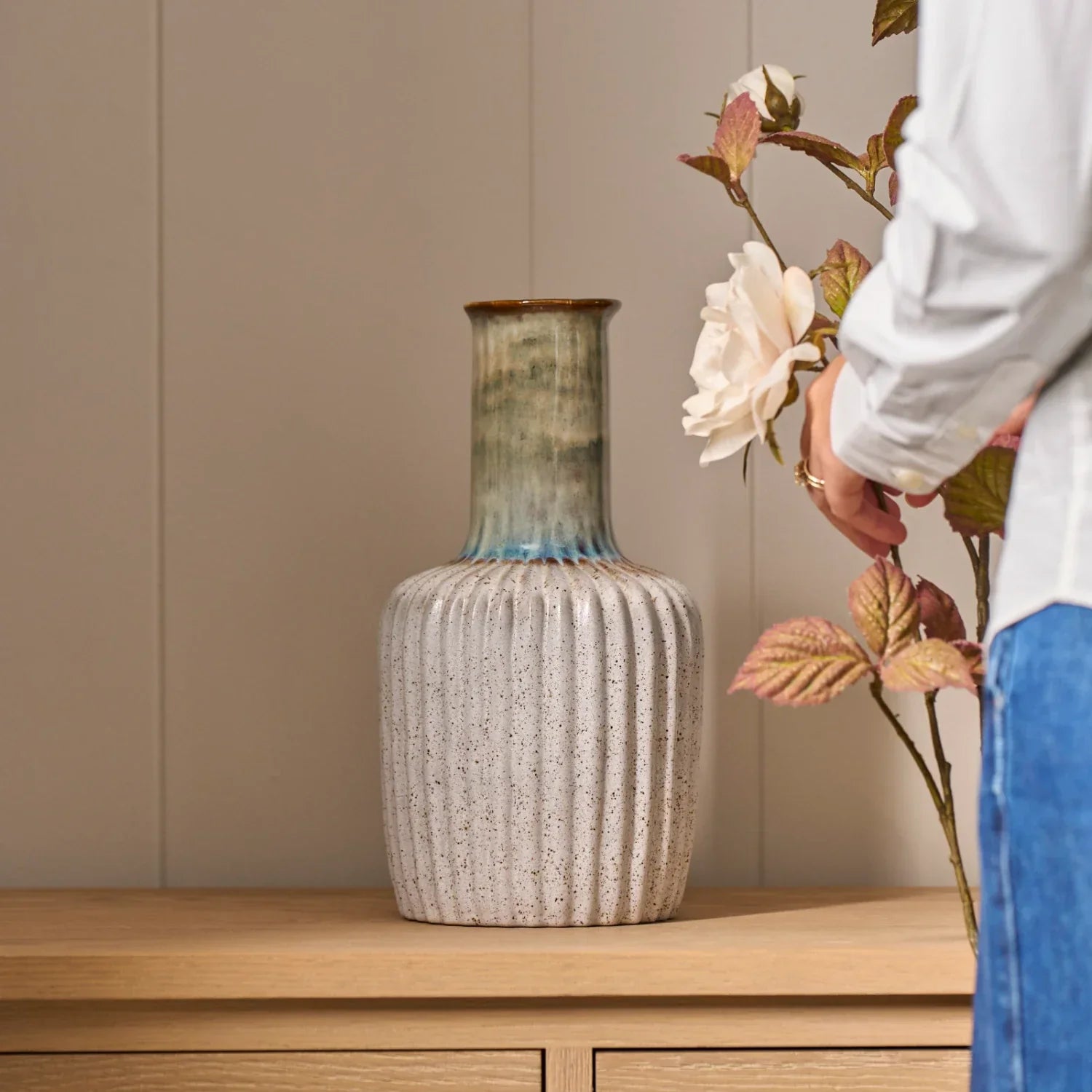 Potterne Vase, Tall - Blue - Image 2